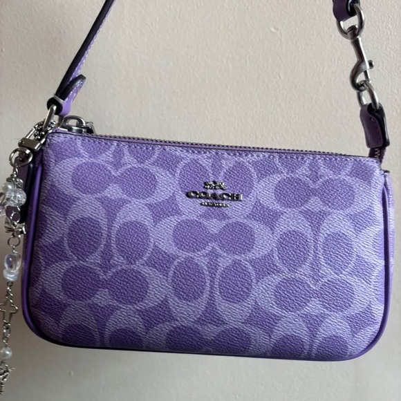 Coach Handbags - Coach Lavender Wristlet Bag